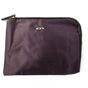 TUMI for Delta Small Toiletries Cosmetic Travel Kit Bag Purple 8" x 6.5" Purple